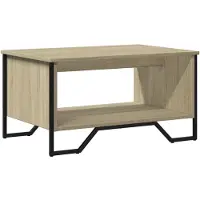 vidaXL Salontafel 75x51x40 cm bewerkt hout sonoma eikenkleurig