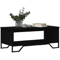 vidaXL Salontafel 100x51x40 cm bewerkt hout zwart