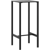 vidaXL Bartafel 50x50x110 cm gepoedercoat staal zwart