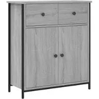 vidaXL Dressoir 70x30x80 cm bewerkt hout grijs sonoma
