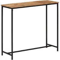 vidaXL Wandtafel 80x30x74 cm massief mangohout en ijzer