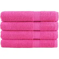 vidaXL Handdoeken SOLUND 4 st 600 g/m² 100x200 cm roze