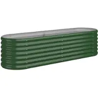 vidaXL Plantenbak 152x40x36 cm gegalvaniseerd staal groen