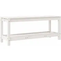 vidaXL Tuinbank, wit, 108x35x45 cm, massief hout, grenenhout