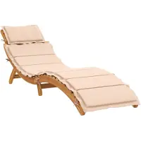 vidaXL Ligbed Massief Acacia Hout Beige