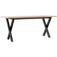 vidaXL Salontafel X-frame 110x40x45 cm massief grenenhout en staal