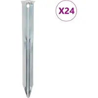vidaXL Tentharingen 24 st Ø20 mm 17 cm gegalvaniseerd staal