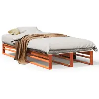 vidaXL Bedframe zonder matras massief grenenhout wasbruin 90x200 cm