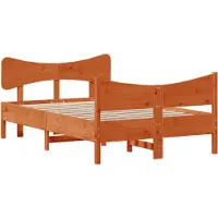vidaXL Bedframe zonder matras massief grenenhout wasbruin 120x200 cm