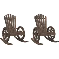 vidaXL Schommelstoelen 2 st Adirondack massief vurenhout