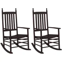 vidaXL Schommelstoelen met gebogen zitting 2 st populierenhout bruin