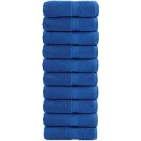 vidaXL Premium washandjes SOLUND 10 stuks blauw 30x30 cm 600 g/m²