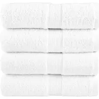 vidaXL Premium washandjes SOLUND 4 stuks 30x30 cm 600 g/m² wit