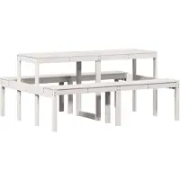 vidaXL Picknicktafel, 160x134x75 cm, massief grenenhout