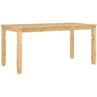 vidaXL Eettafel Corona 160x80x75 cm massief grenenhout