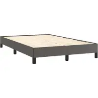 vidaXL Bedframe zonder matras 120x190 cm kunstleer grijs
