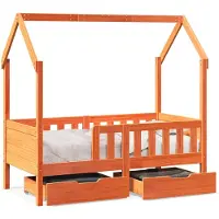 vidaXL Kinderbedframe met lades 80x170 cm massief grenenhout