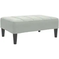 vidaXL Voetenbank 77x55x31 cm fluweel lichtgrijs