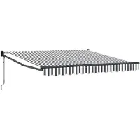 vidaXL Uitschuifbare luifel Geel met Witte Frame 3 x 2,5 m