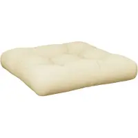 vidaXL Palletkussen 58x58x10 cm stof crèmekleurig