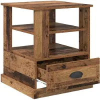 vidaXL Nachtkastje Oudhout 50 x 50 x 60 cm Bewerkt hout