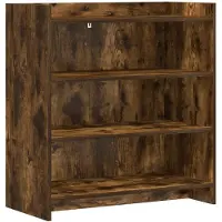 vidaXL Dressoir Gerookt eiken 75 x 36 x 80 cm Bewerkt hout