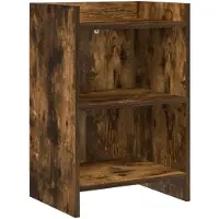 vidaXL Nachttafels Gerookt eiken 40 x 30 x 60 cm Bewerkt hout