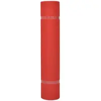 vidaXL Tapijt Effen Rood 1 x 24 m Stof
