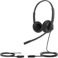 Yealink YHS34 DUAL hoofdtelefoon/headset Bedraad Hoofdband Kantoor/callcenter Zwart