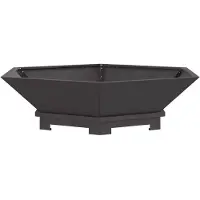vidaXL Vuurkom Zwart 100 x 100 x 28 cm weervast staal
