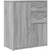 vidaXL Dressoirs 2 st 60x31x70 cm bewerkt hout grijs sonoma eikenkleur