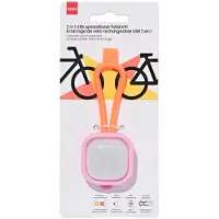 HEMA USB Fietslampje Voor- En Achter Roze