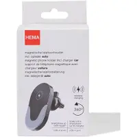 HEMA Magnetische telefoonhouder met oplader (zwart)