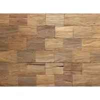 Wallsupply Houtstrips Ultrawood Big Square - Uni - Teak - 45x20x1,5cm - 0,09m²