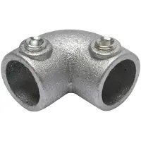 Overig Industriële Gordijnroede Bocht 90° - Diam. 28mm - Metaal - Grijs