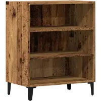 vidaXL Dressoir 57x35x70 cm bewerkt hout oud houtkleurig