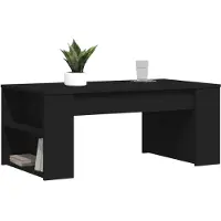 vidaXL Salontafel 102x50x45 cm bewerkt hout zwart