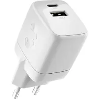 Fresh 'n rebel Oplader iPhone & Samsung – 30W Adapter USB-C & USB-A (2 poorten) – Compacte Snellader iPhone & Samsung – Ice Grey