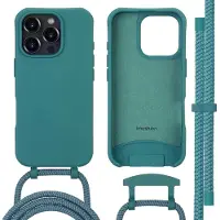 IMoshion Color Backcover met afneembaar koord met MagSafe voor de Apple iPhone 16 Pro Max - Donkergroen