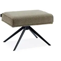 Bommel Wonen Hocker Whisper - stof Lodge Thyme - poot zwart