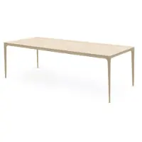 Bommel Wonen Eettafel (200x100cm) Vito - Travertin & Metaal Taupe