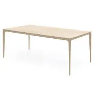 Bommel Wonen Eettafel (160x90cm) Vito - Travertin & Metaal Taupe