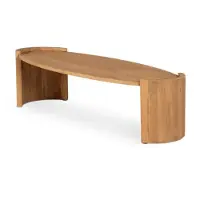 De Bommel Meubelen Salontafel Miles - ovaal 127x69 cm - Mangohout Loom Naturel