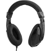 Deltaco Hoofdtelefoon, sluten, volumeregeling, 2,5m kabel, zwart (Bedraad), Koptelefoon, Zwart