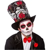 Wicked Costumes Ltd Hoge hoed day of death luxe