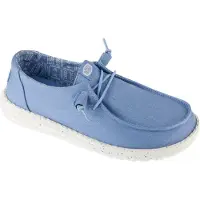 HeyDude Wendy Stretch Canvas Textiel Vrouwen Hortensia Blauw Loafers