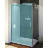 Gelco Dragon - Zijwand 100 cm, gecoat glas, chroom/helder glas GD7210