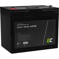 Green Cell LiFePO4-batterij, 50Ah, 12,8V, 640Wh, lithium-ijzerfosfaat, voor zonne-energiesystemen