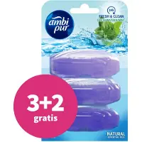 Ambi Pur 1+1 gratis: Toiletblok Navulling Fris Water en Mint 3 stuk