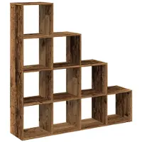 vidaXL Kamerscherm / boekenkast 131,5x29x131,5 cm hout oud hout